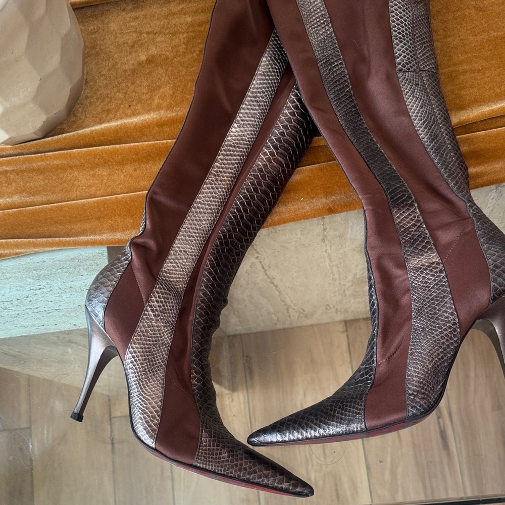 Stylish Brown and Tan Women's Boots